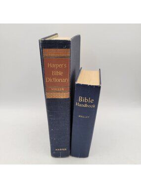 Vintage Bible Dictionary & Handbook Book Lot HC (Harper's & Halley)